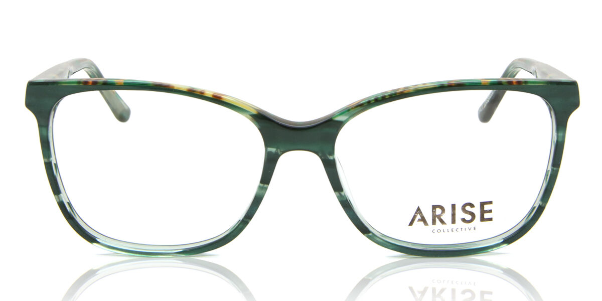 Square Full Rim Plastic Men's Prescription Glasses Online Green Size 54 - Free Lenses - Blue Light Block Available - Arise Collective