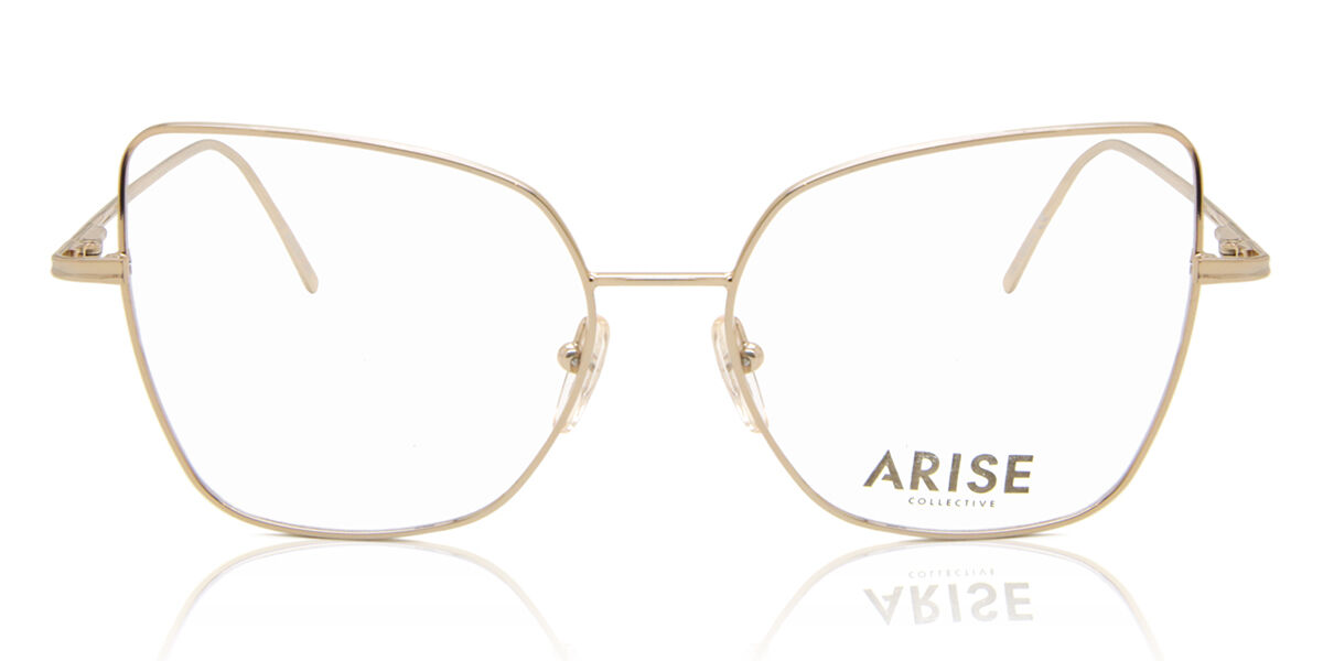 Butterfly Full Rim Metal Women's Prescription Glasses Online Gold Size 56 - Free Lenses - Blue Light Block Available - Arise Collective