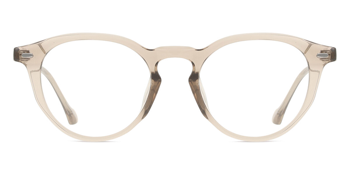 Fyrkantig Halv Ram Plast Bruna Glasögon Män - Blåa Light Glasoögon - Arise Collective