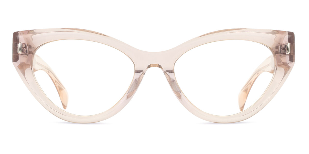 Enkel Lins Halv Ram Plast Genomskinliga Glasögon Kvinna - Blåa Light Glasoögon - Arise Collective