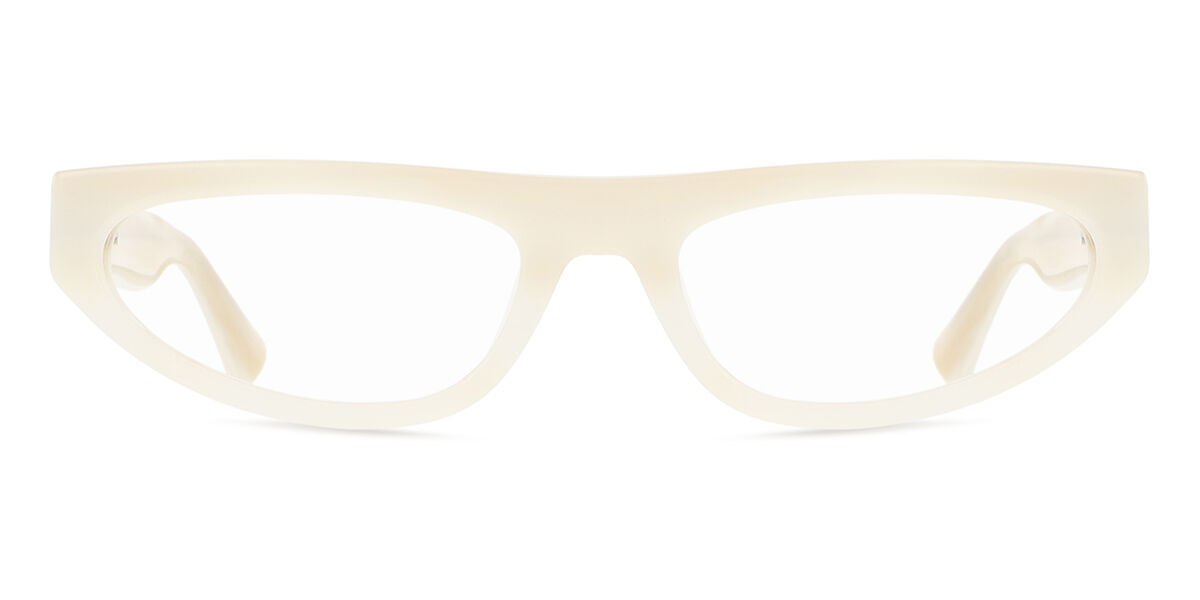 Enkel Lins Halv Ram Plast Vita Glasögon Män - Blåa Light Glasoögon - Arise Collective