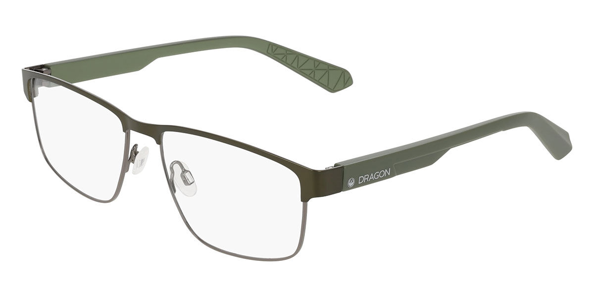 Dragon Dr5020 313 Men's Glasses Green Size 56 - Free Lenses - Blue Light Block Available In Matte Olive Green,gunmetal