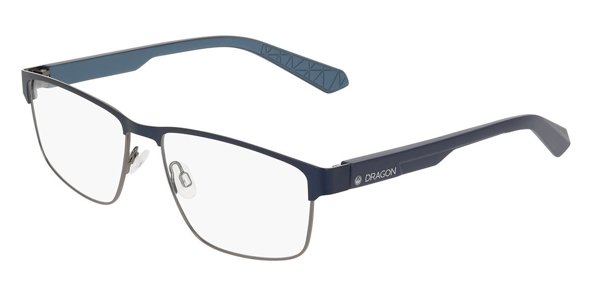 Dragon Dr5020 413 Men's Glasses Blue Size 56 - Free Lenses - Blue Light Block Available In Matte Navy Blue,gunmetal