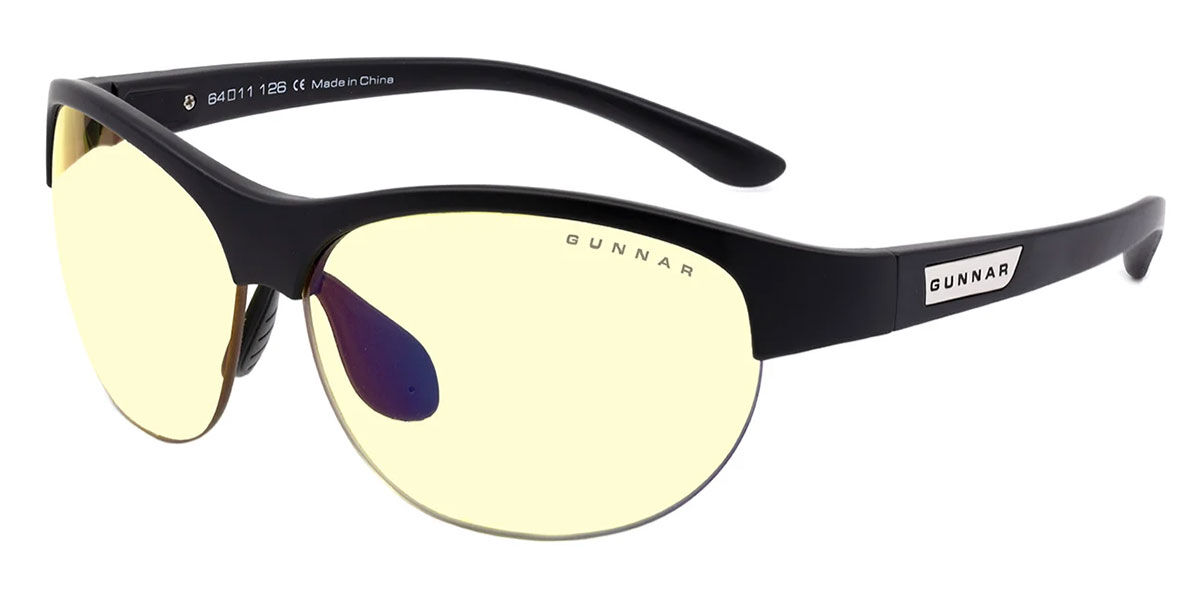 Gunnar ASH-RAINBOW 6 SIEGE Bl&aring;a-Light Block ASH-00101 64 Svarta Glas&ouml;gon (Endast B&aring;ge) M&auml;n