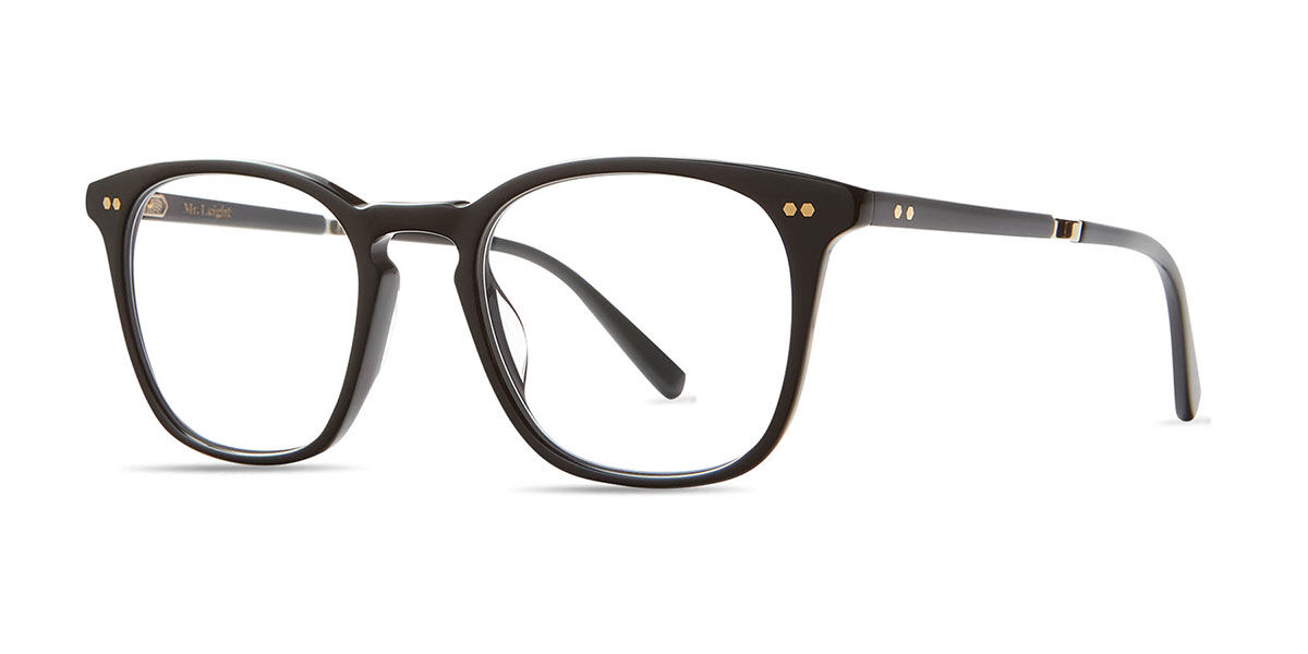 Garrett Leight GETTY C BK-WG 48 Svarta Glas&ouml;gon (Endast B&aring;ge) M&auml;n