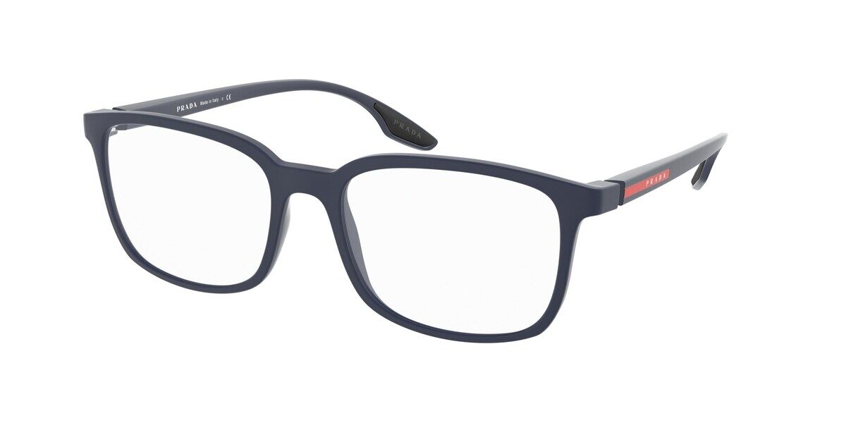 Prada Linea Rossa PS05MV TFY1O1 Glasses Blue Rubber | VisionDirect Australia