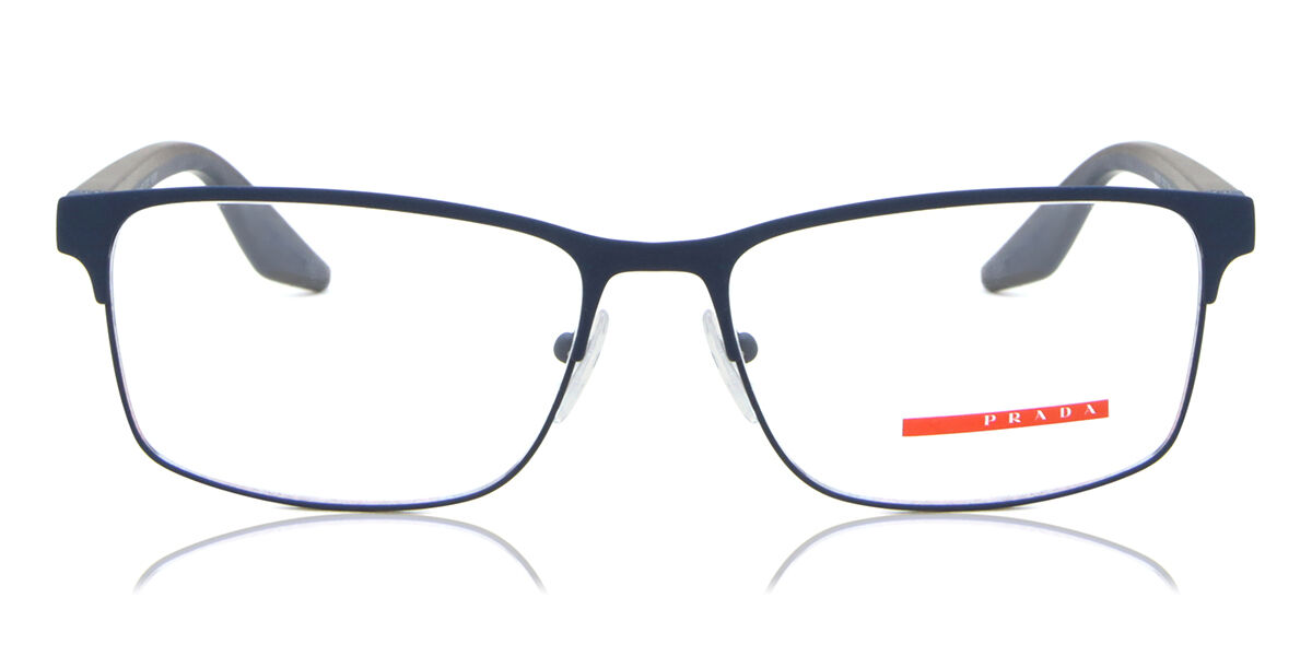 Photos - Glasses & Contact Lenses Prada Linea Rossa  Linea Rossa PS50PV TFY1O1 Men's Eyeglasses Blue Si 