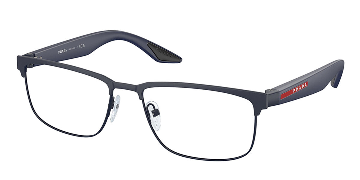 Photos - Glasses & Contact Lenses Prada Linea Rossa  Linea Rossa PS51PV UR71O1 Men's Eyeglasses Blue Si 