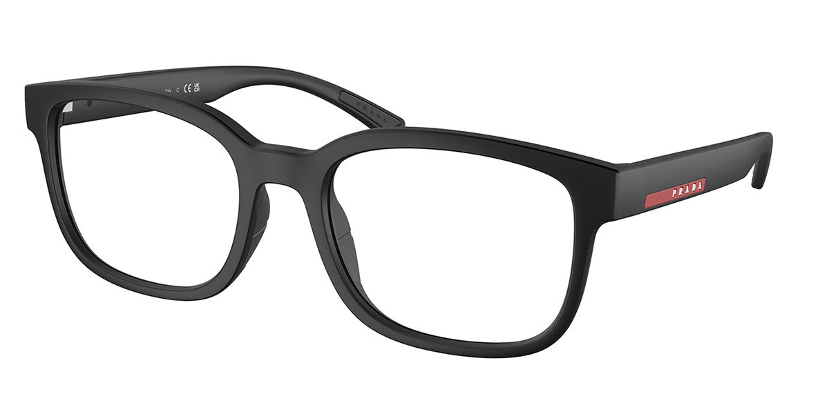 Prada Linea Rossa PS05QV DG01O1 Men's Eyeglasses Black Size 56 (Frame Only) - Blue Light Block Available