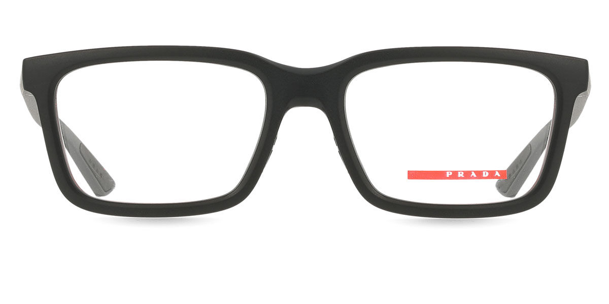 Prada Linea Rossa PS 02SV 1BO1O1 54 Svarta Glas&ouml;gon (Endast B&aring;ge) M&auml;n