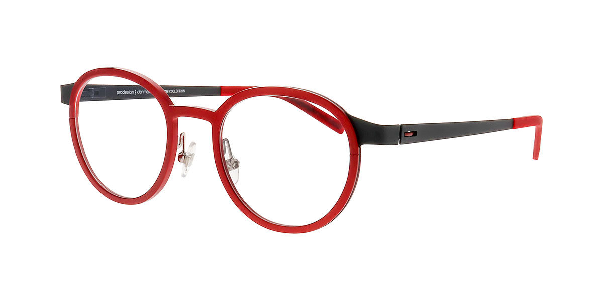 Prodesign Alutrack 1 Men's Glasses, Red, Size 49 Prodesign Alutrack 1 Men's Glasses, Red, Size 49
