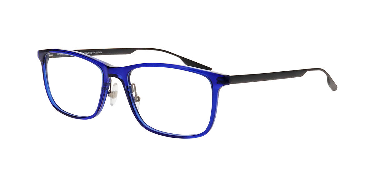 Prodesign Sweep 1 9022 Square Transparent Medium Blue Frame Eyeglasses ...