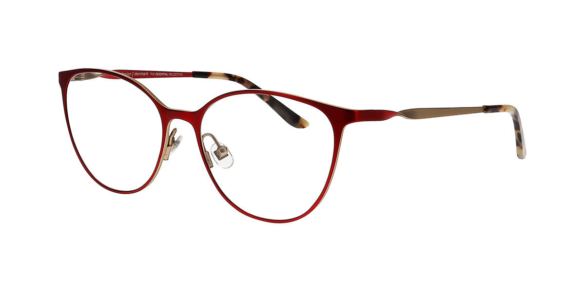 Prodesign Twist 3 4022 Oval Shiny Red On Gold/Tortoise Frame Eyeglasses ...