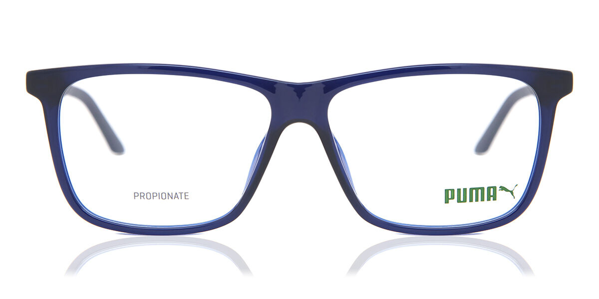Puma PU0334O 003 Eyeglasses in Transparent Blue | SmartBuyGlasses USA