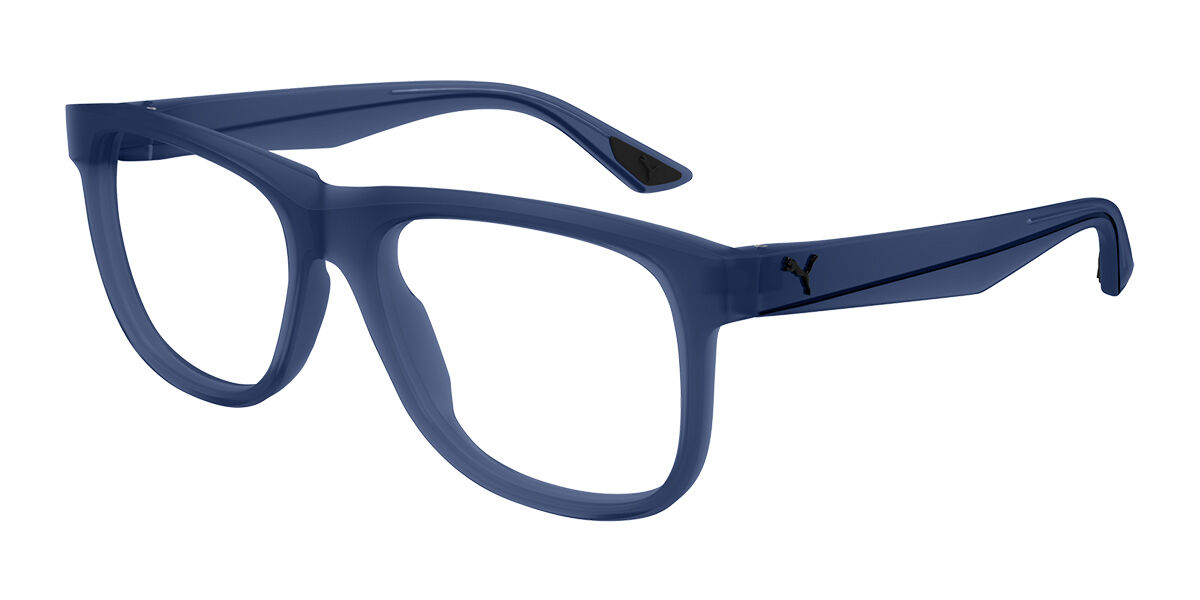 Puma PU0443O 005 Men's Eyeglasses Blue Size 56 (Frame Only) - Blue Light Block Available