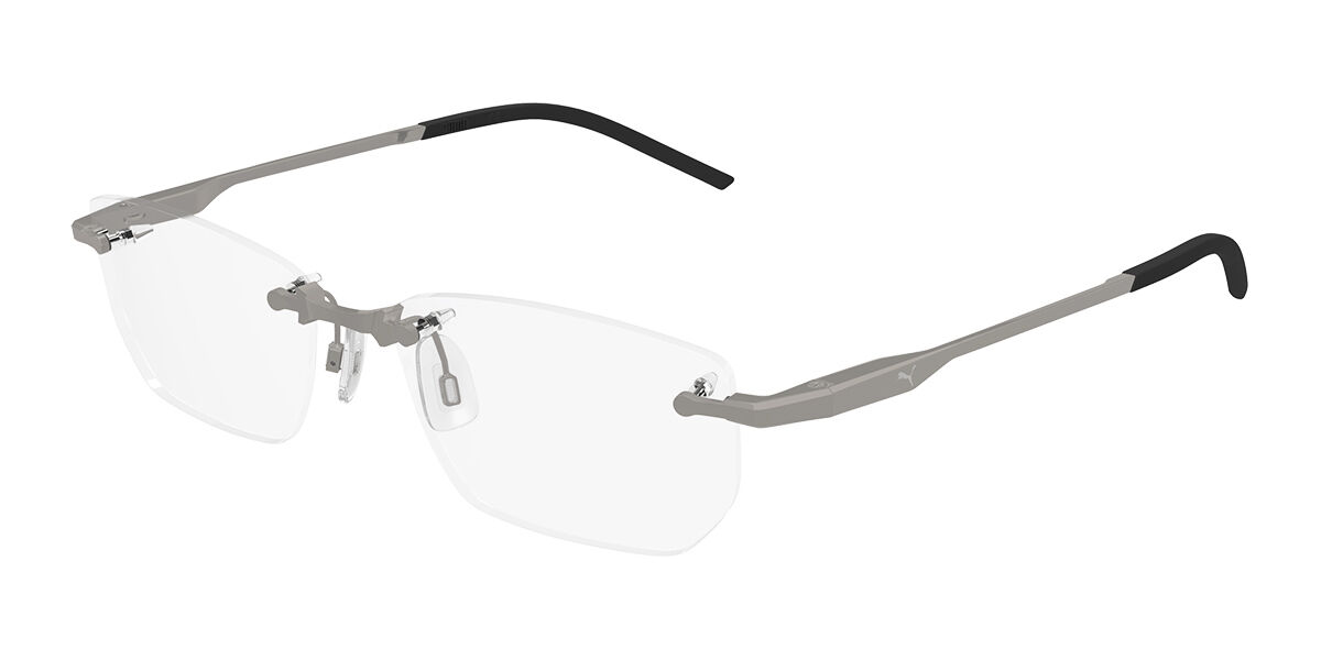 Puma PU0450O 002 Men's Eyeglasses Silver Size 56 (Frame Only) - Blue Light Block Available