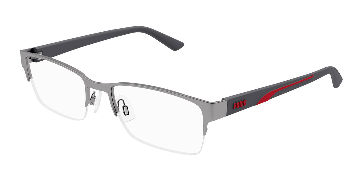 Puma PU0472O 008 Men's Eyeglasses Silver Size 60 (Frame Only) - Blue Light Block Available