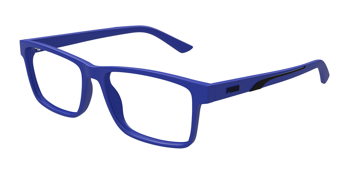 Puma PU0473O 003 Men's Eyeglasses Blue Size 56 (Frame Only) - Blue Light Block Available