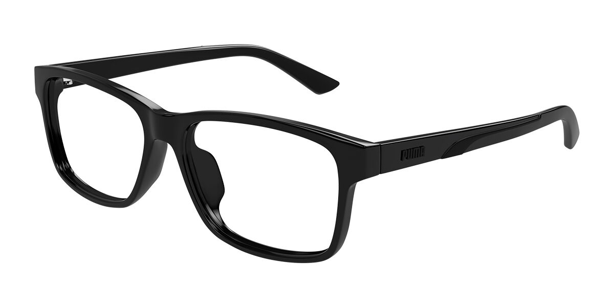 Puma PU0475OA Asian Fit 001 Men's Eyeglasses Black Size 57 (Frame Only) - Blue Light Block Available