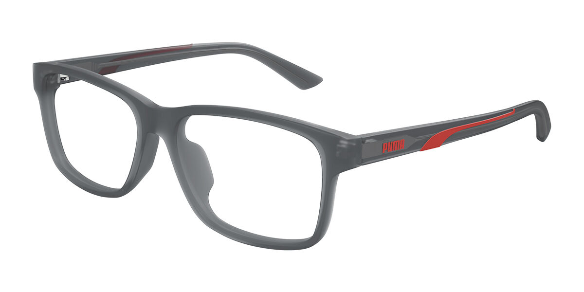 Puma PU0475OA Asian Fit 003 Men's Eyeglasses Grey Size 57 (Frame Only) - Blue Light Block Available