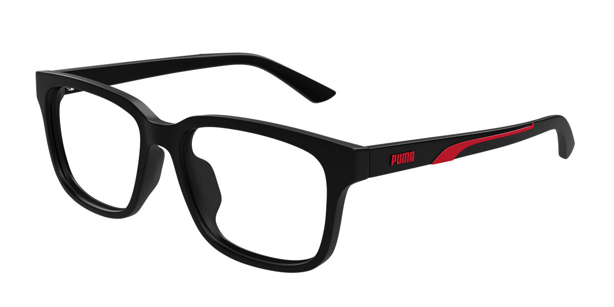 Puma PU0476OA Asian Fit 002 54 Svarta Glasögon (Endast Båge) Män