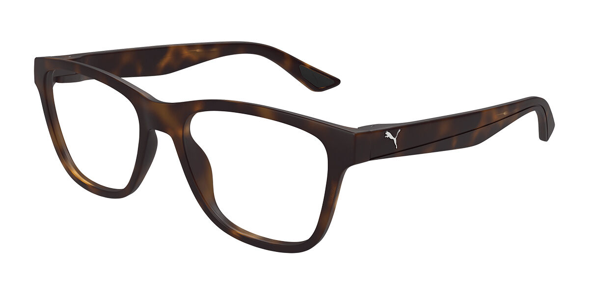 Puma PU0485O 007 57 Sköldpaddemönstradeshell Glasögon (Endast Båge) Män