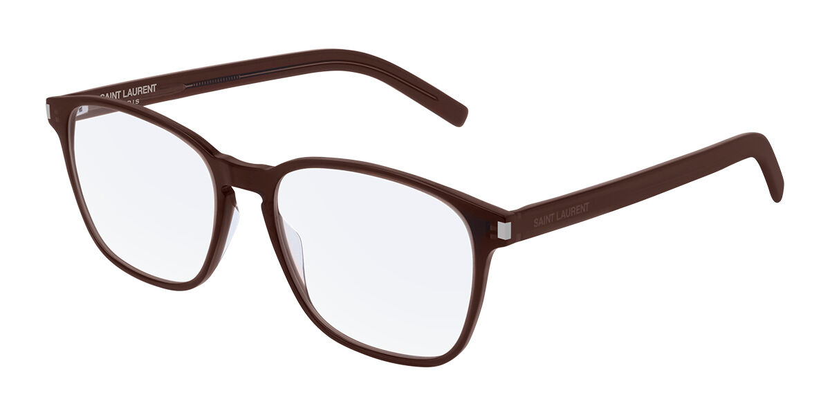 Zdjęcia - Okulary i soczewki kontaktowe Yves Saint Laurent Saint Laurent Saint Laurent SL 186 004 53 Brązowe Męskie Okulary Korekcyjn 