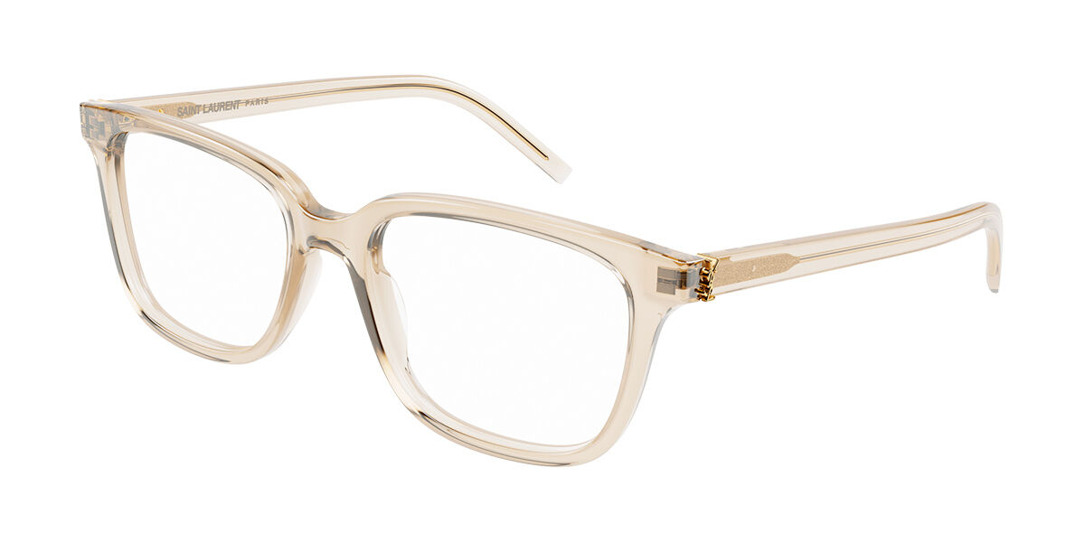 Saint Laurent SL M110 007 Eyeglasses in Transparent Beige ...