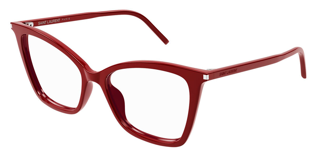 Photos - Glasses & Contact Lenses Yves Saint Laurent Saint Laurent Saint Laurent SL 386 015 Women's Eyeglasses Red Size 53  - Blue Light Block Available (Frame Only)