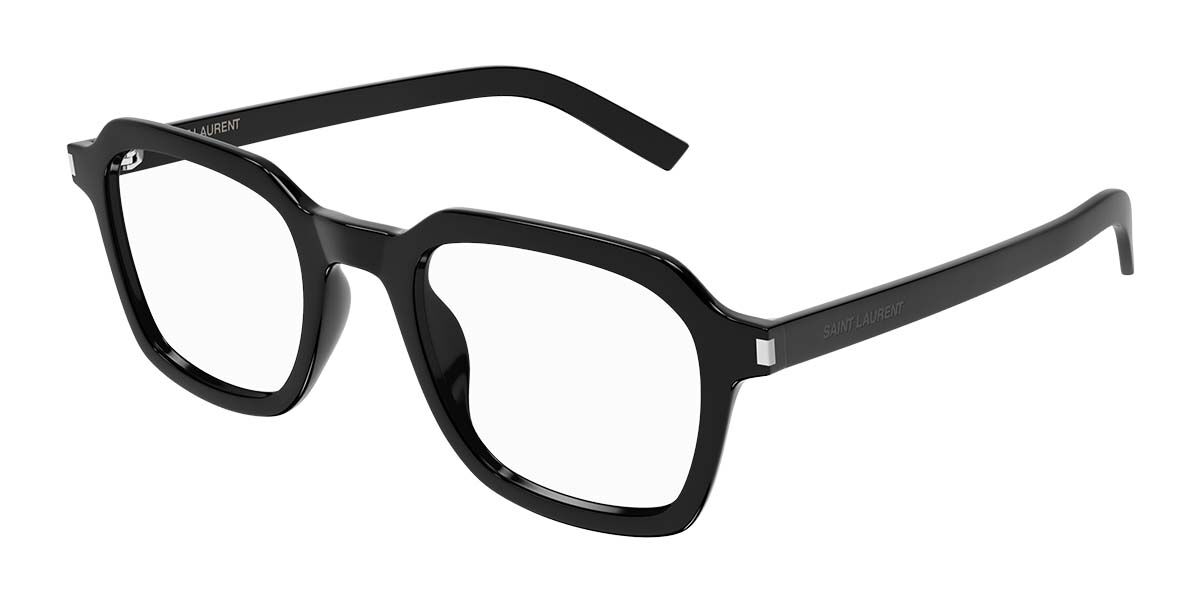 Saint Laurent SL 715 SLIM OPT 001 Men's Eyeglasses Black Size 49 (Frame Only) - Blue Light Block Available