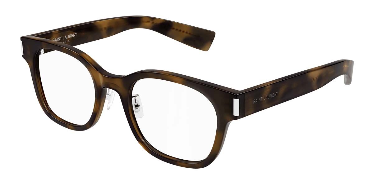 Saint Laurent SL 722/J Asian Fit 002 Men's Eyeglasses Tortoiseshell Size 49 (Frame Only) - Blue Light Block Available