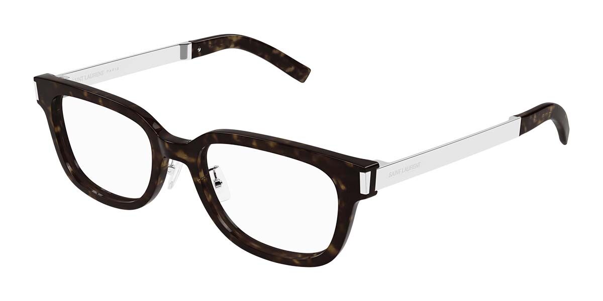 Saint Laurent SL 727/J Asian Fit 002 Men's Eyeglasses Tortoiseshell Size 51 (Frame Only) - Blue Light Block Available