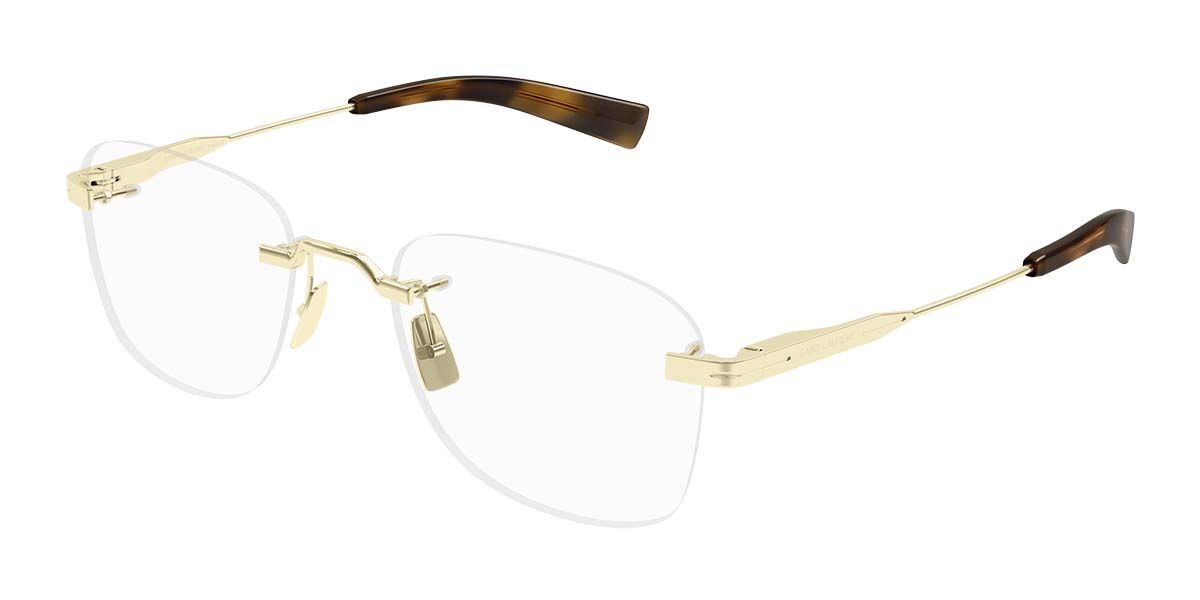 Saint Laurent SL 744 002 Men's Eyeglasses Gold Size 53 (Frame Only) - Blue Light Block Available