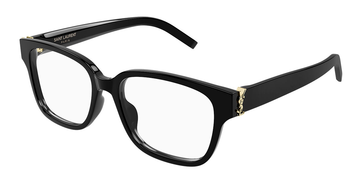Saint Laurent SL M150/F Asian Fit 001 55 Svarta Glasögon (Endast Båge) Män