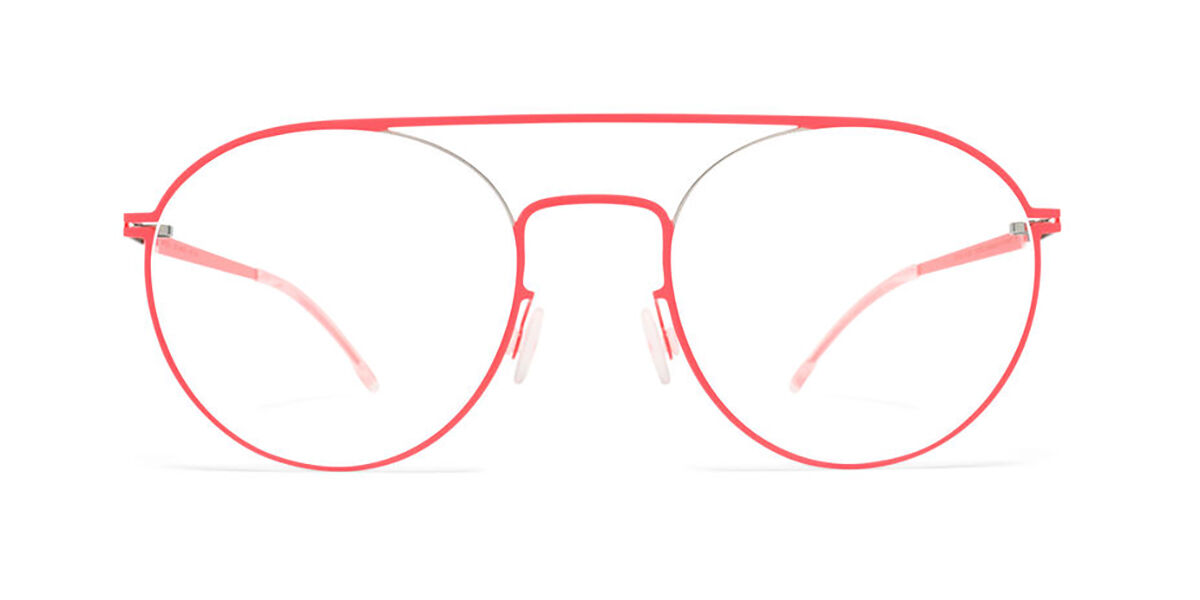 Mykita Minttu 302 Eyeglasses in Silver Neon Peach | SmartBuyGlasses USA