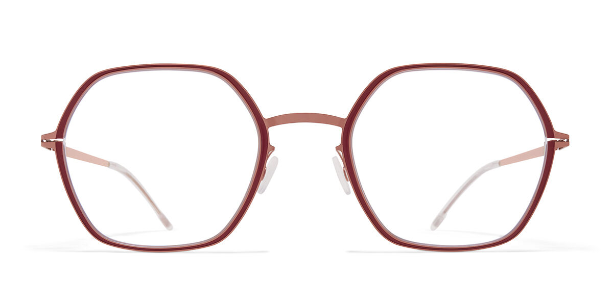 Mykita Josephine 403 Glasses Rose Gold/Burgundy VisionDirect Australia