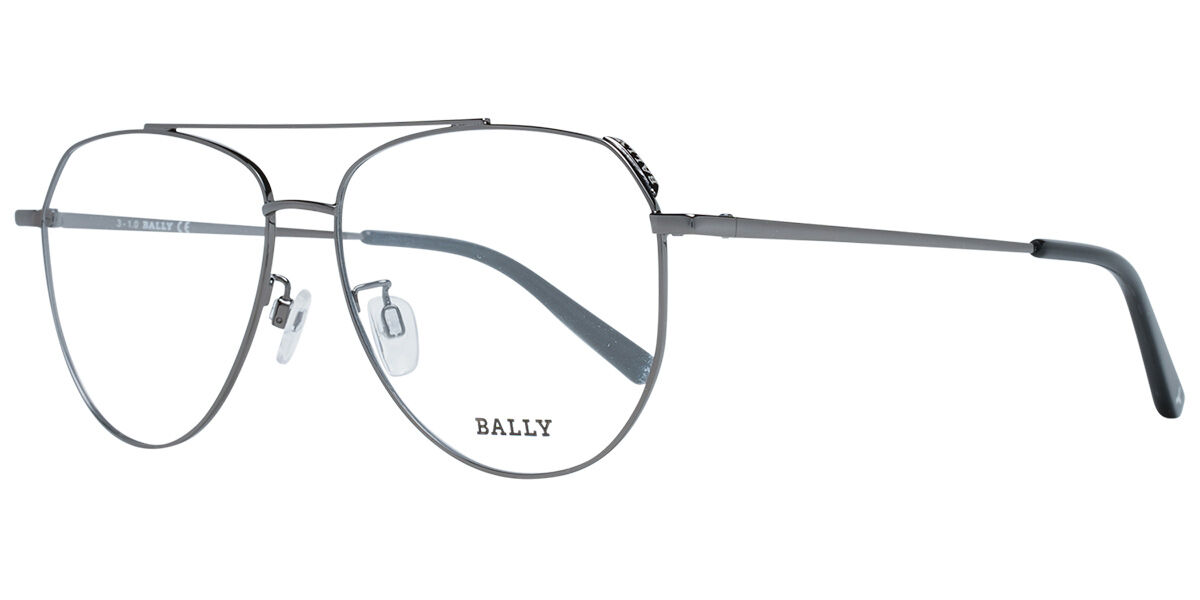 Photos - Glasses & Contact Lenses Bally BY5035H 008 Men's Eyeglasses Grey Size 57  - Blue (Frame Only)