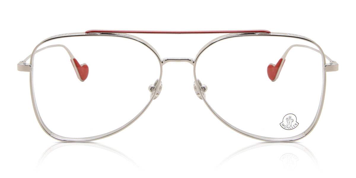 Moncler ML5083 016 Silver/Red メガネ | SmartBuyGlasses JP