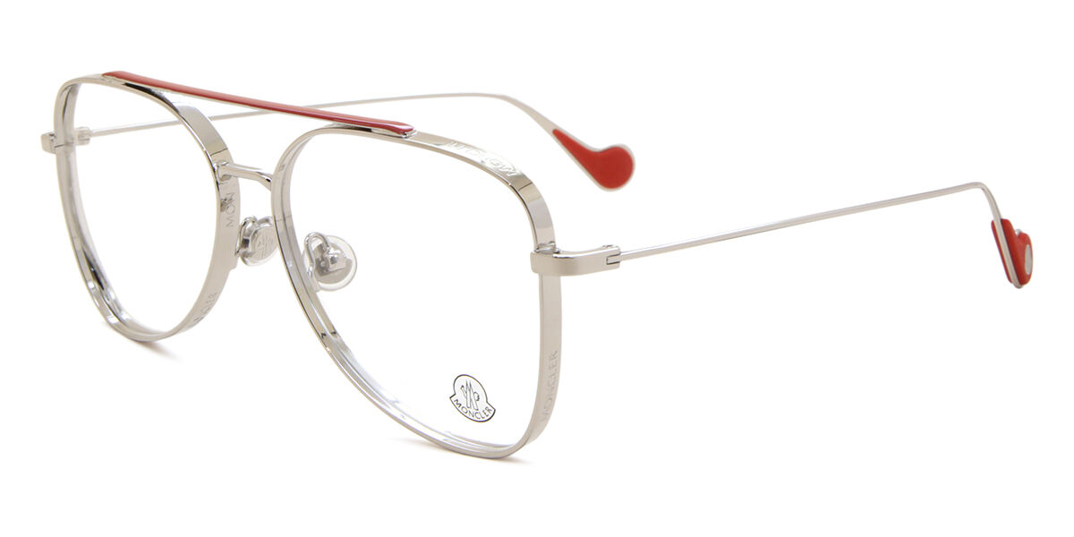 Moncler ML5083 016 Silver/Red メガネ | SmartBuyGlasses JP