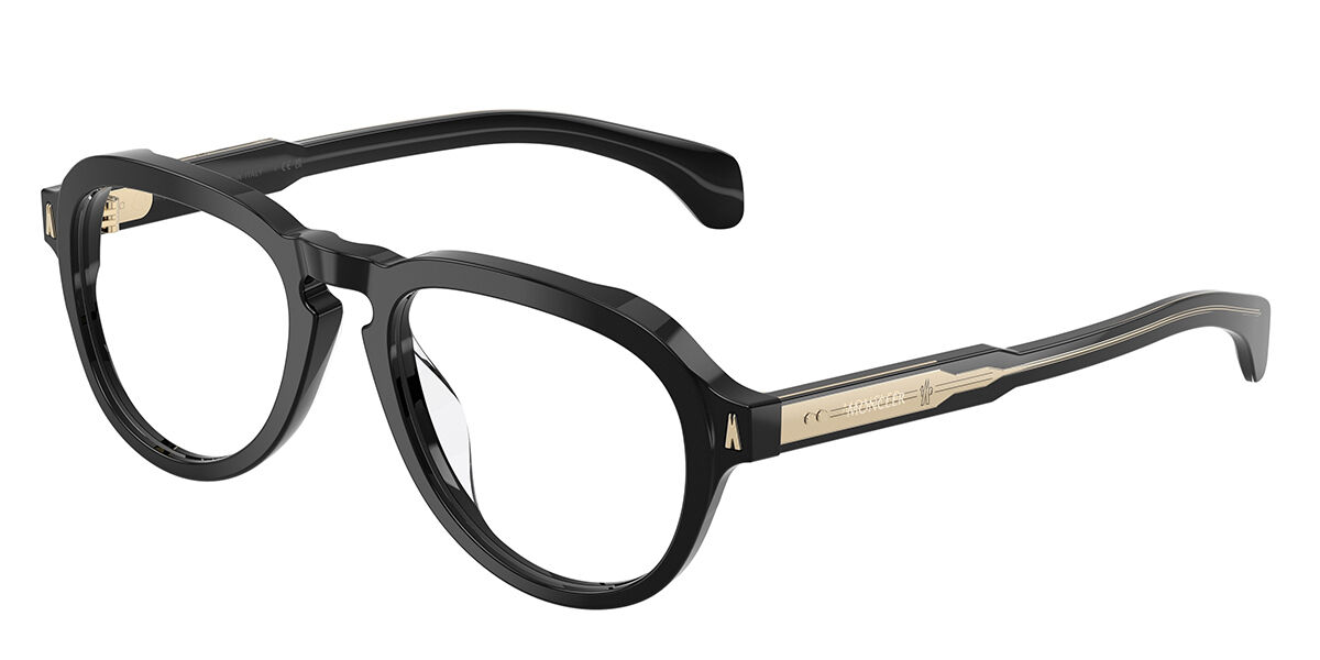 Moncler ME2009U 3001 50 Svarta Glasögon (Endast Båge) Män