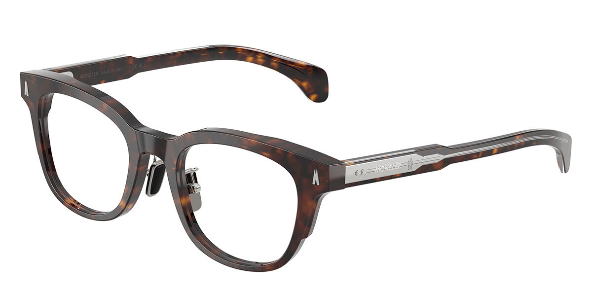 Moncler ME2011D Asian Fit 3002 48 Sköldpaddemönstradeshell Glasögon (Endast Båge) Män
