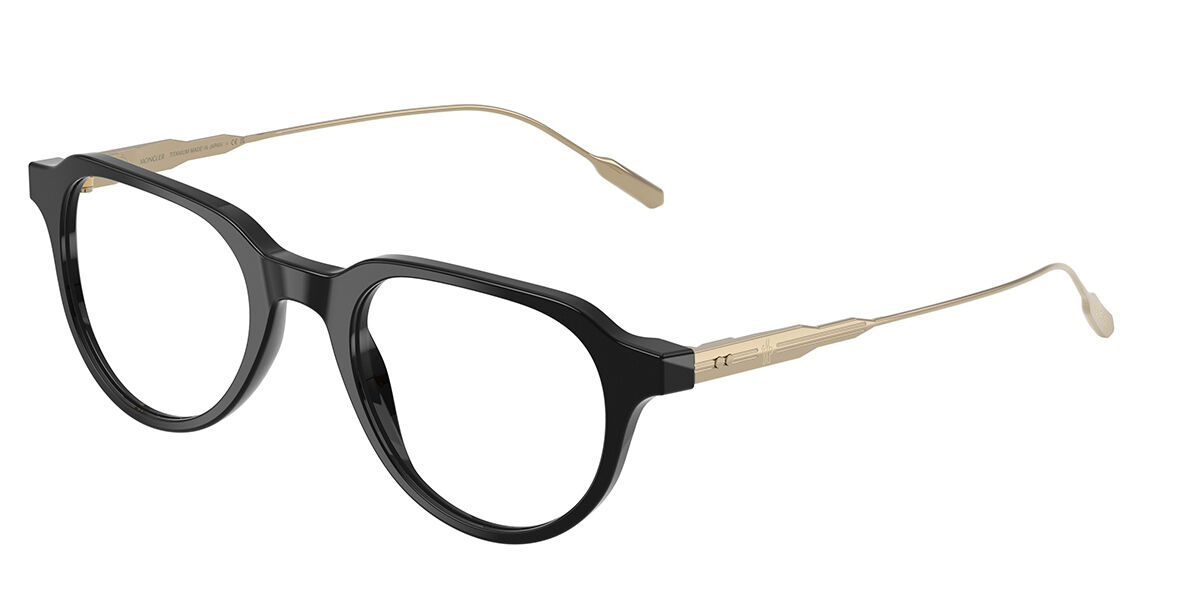 Moncler Me2031 3001 Men's Glasses Black Size 50 - Free Lenses - Blue Light Block Available In Glossy Black