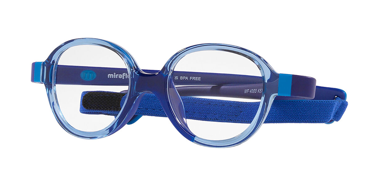 Miraflex MF4003 Kids L117 Glasses Transparent Blue VisionDirect Australia