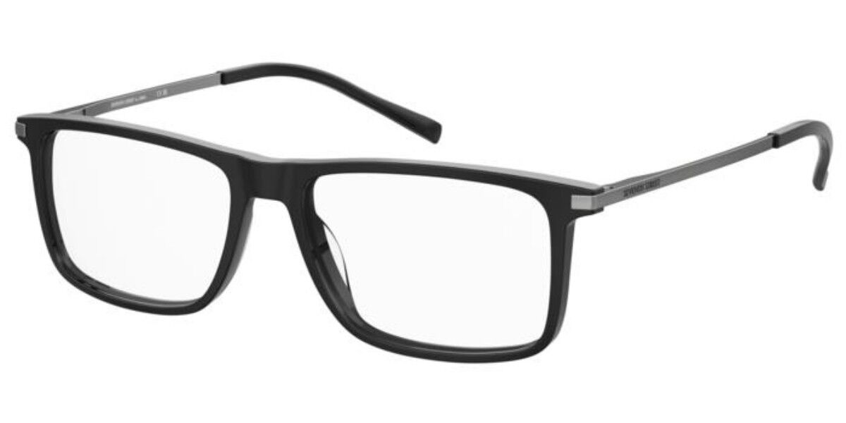 Photos - Glasses & Contact Lenses Seventh Street 7A126 807 Men's Eyeglasses Black Size 55  - Blue Light Block Available (Frame Only)