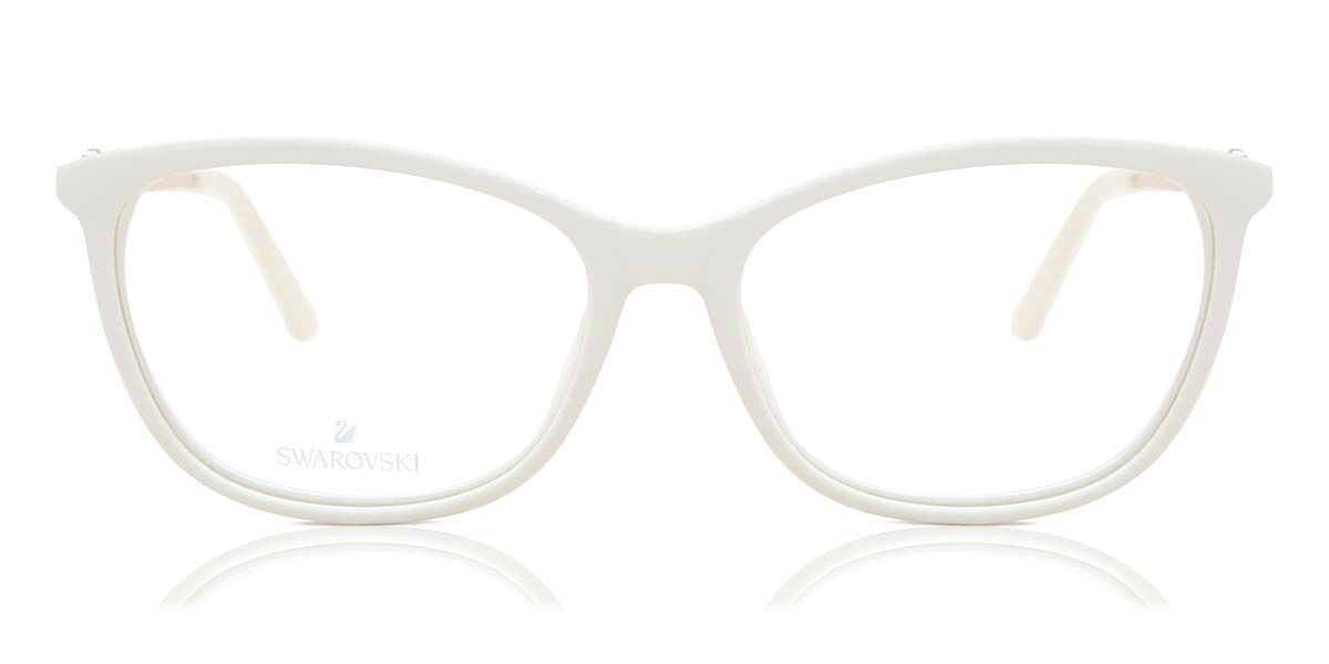 Photos - Glasses & Contact Lenses Swarovski SK5276 021 Women's Eyeglasses White Size 54 (Frame Onl 