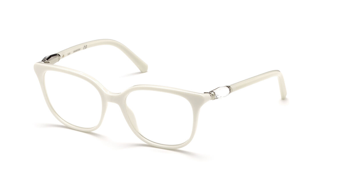 Photos - Glasses & Contact Lenses Swarovski SK5321 021 Women's Eyeglasses White Size 52 (Frame Onl 