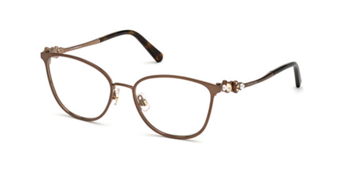 Swarovski SK5368 049 Eyeglasses in Dark Brown Opal SmartBuyGlasses USA