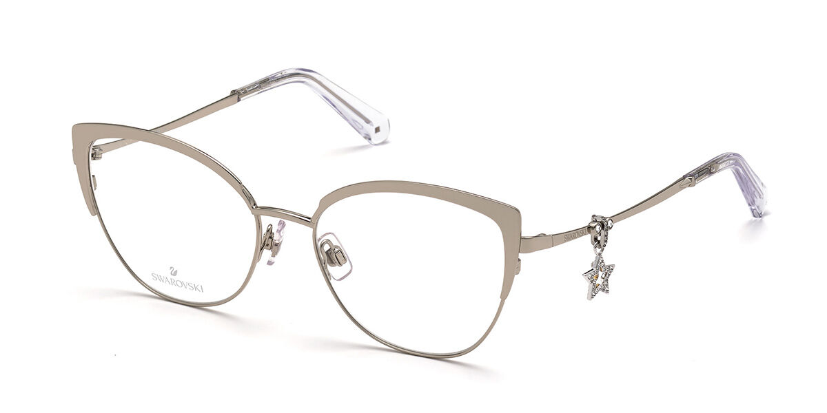 Swarovski SK5402 016 Eyeglasses in Shiny Palladium Silver ...