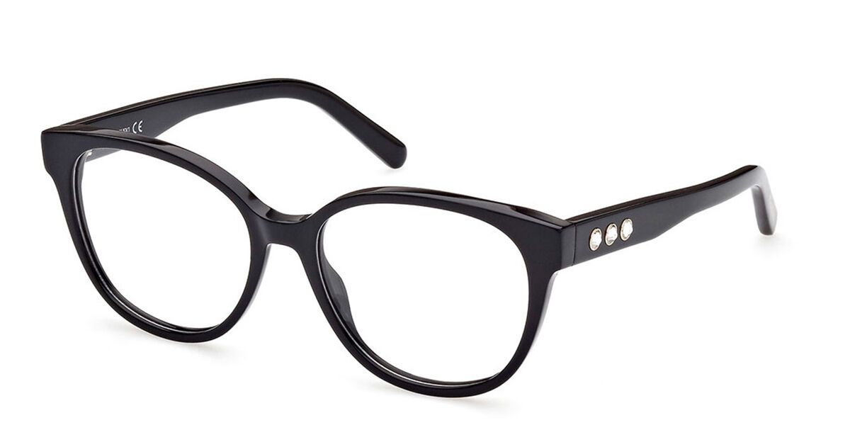 Photos - Glasses & Contact Lenses Swarovski SK5431 001 Women's Eyeglasses Black Size 53 (Frame Onl 