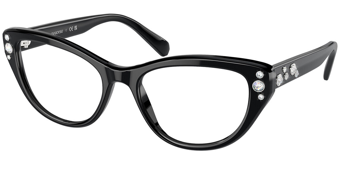 Swarovski SK2023 1001 Women's Eyeglasses Black Size 52 (Frame Only) - Blue Light Block Available